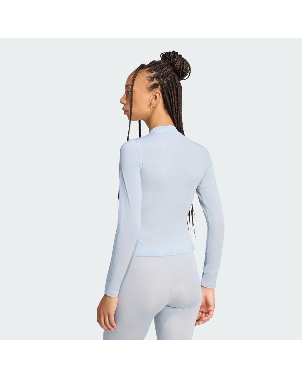 Adidas Blue Originals By Jennie Sheer Long Sleeve Long-Sleeve Top