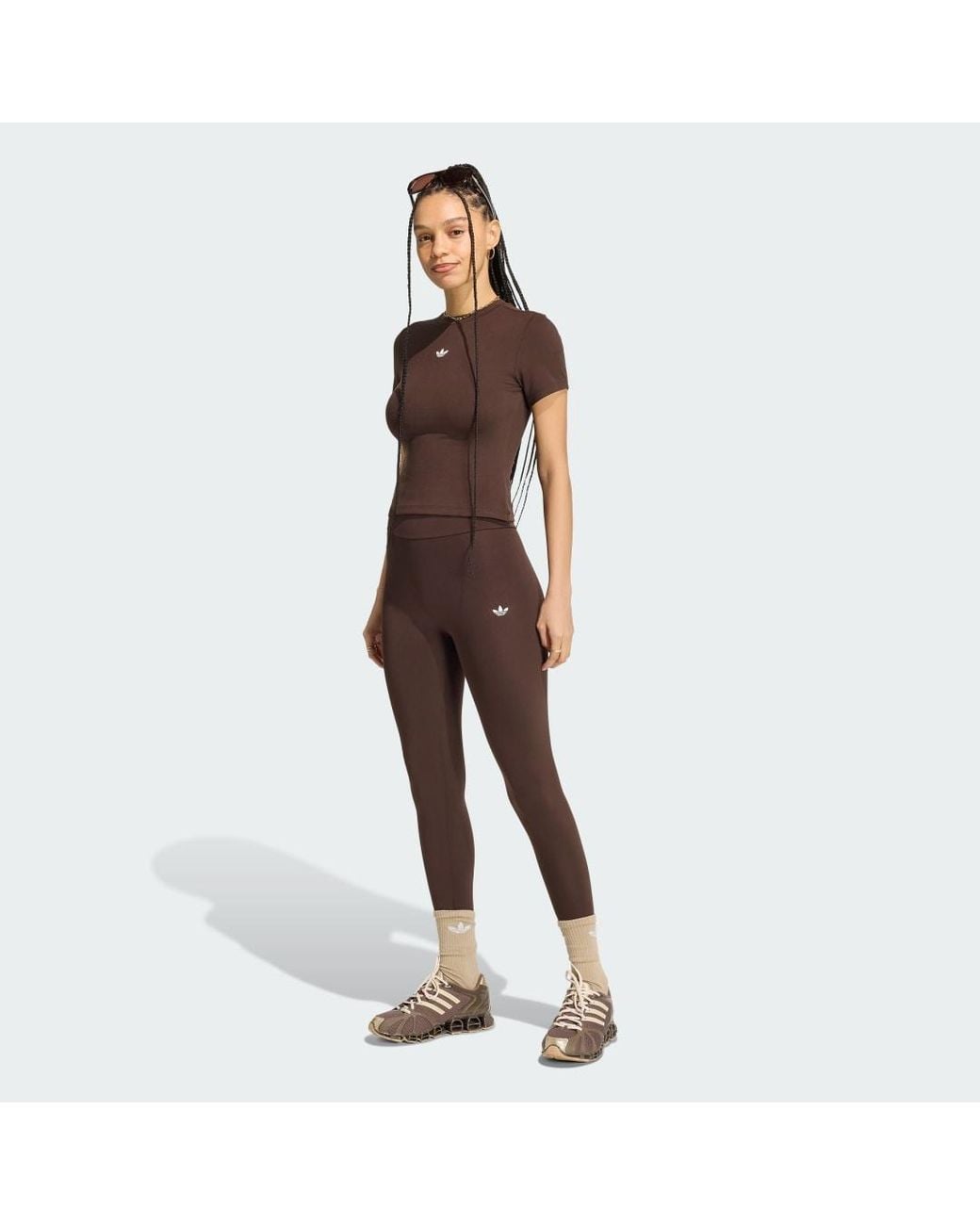 Adidas Brown Essentials T-Shirt, Polyester
