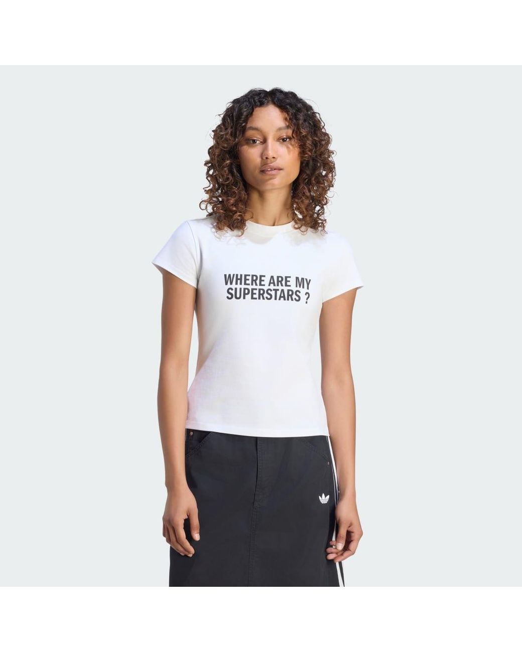 Adidas White Where Are My Superstars Wmns Tee