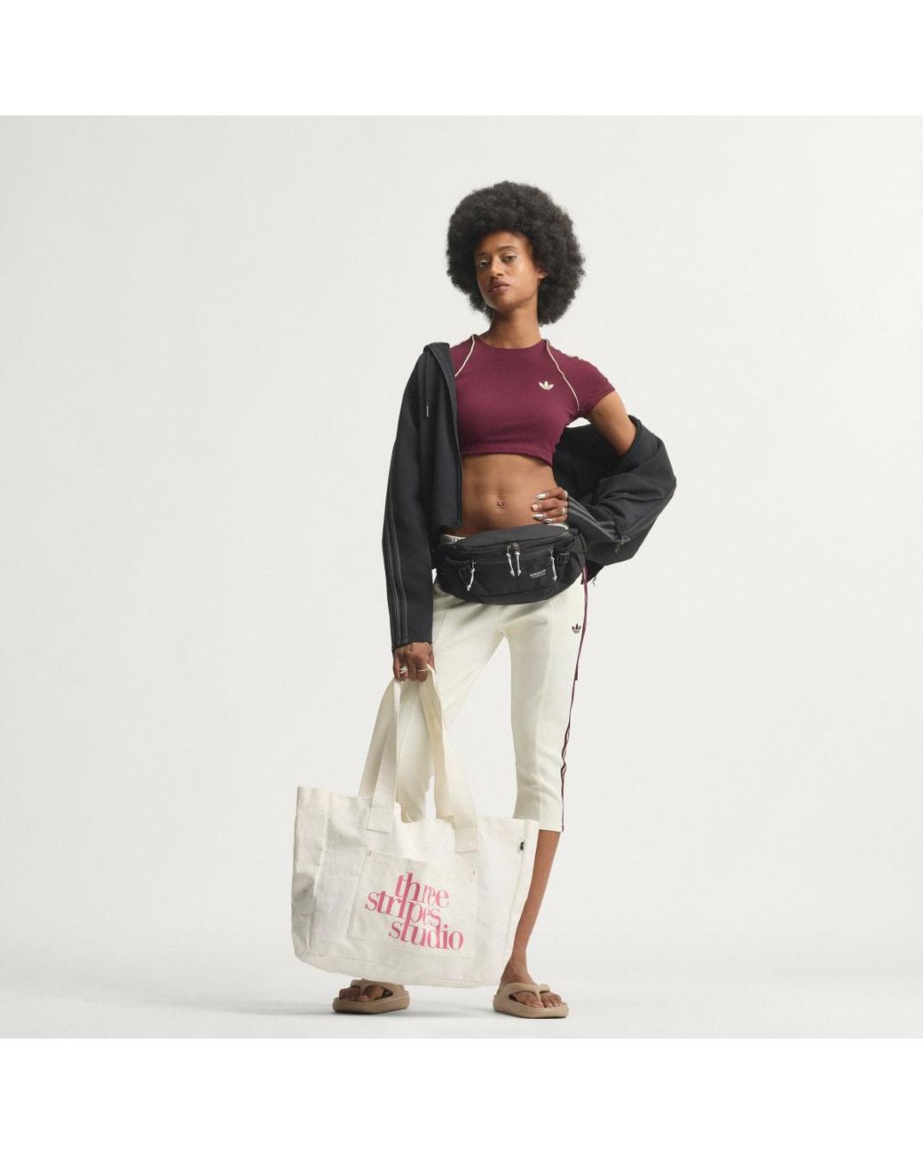 Adidas Red Originals Sport Superstar Bra Tee