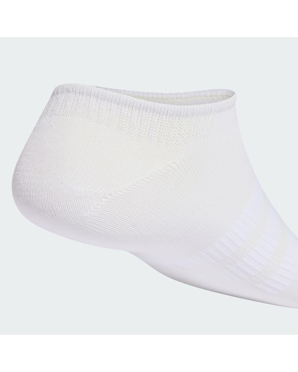Adidas White Thin&Amp;Light Sportswear No Show Socks 3 Pair Pack