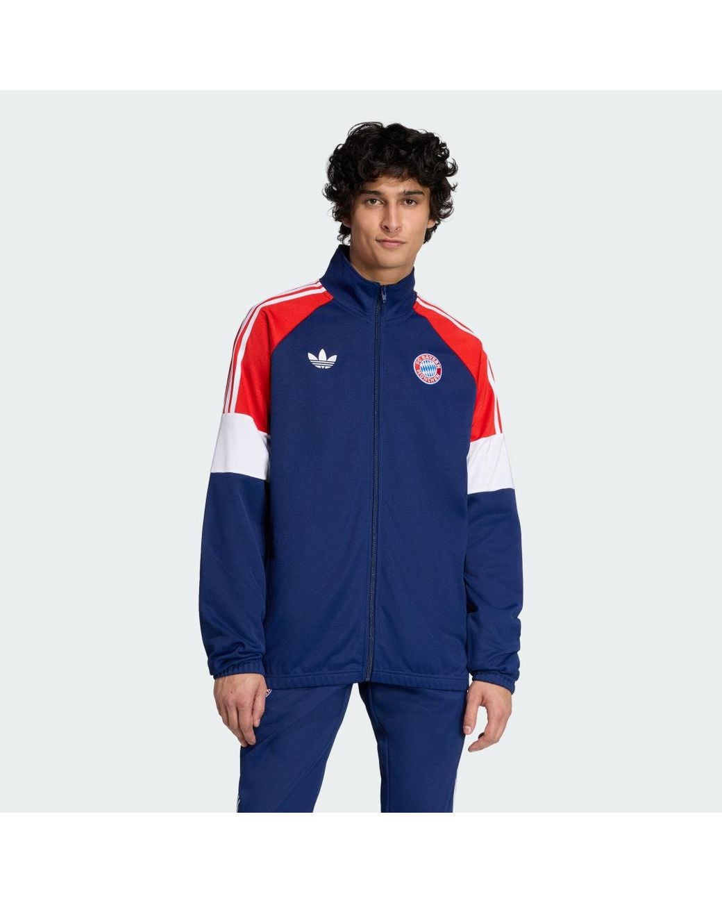 Adidas Blue Fc Bayern Munich Lfstlr Track Top for men