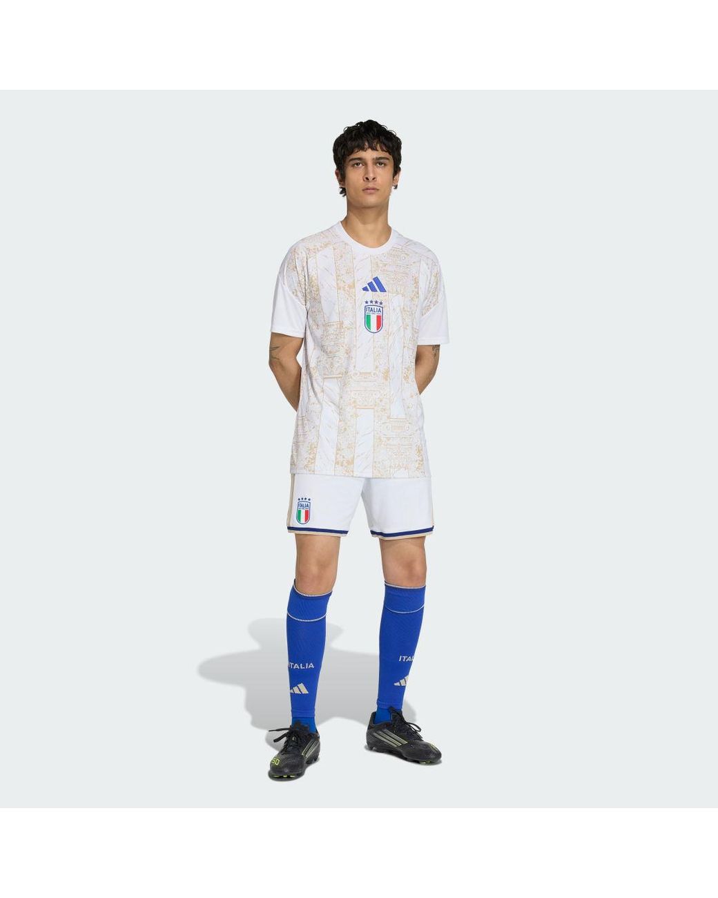 Adidas White Italy 26 Home Pre-Match Jersey for men