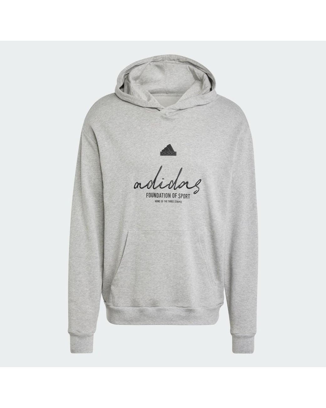 Adidas Gray Brand Love French Terry Hoodie for men