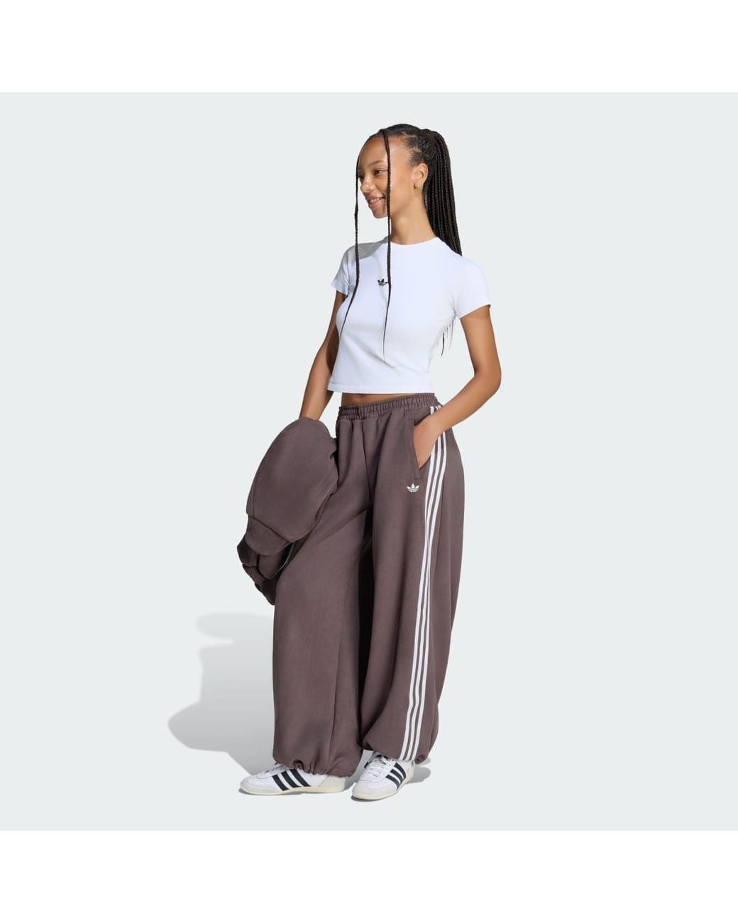 Adidas Brown Adilenium Season 6 Faux Suede Track Pant