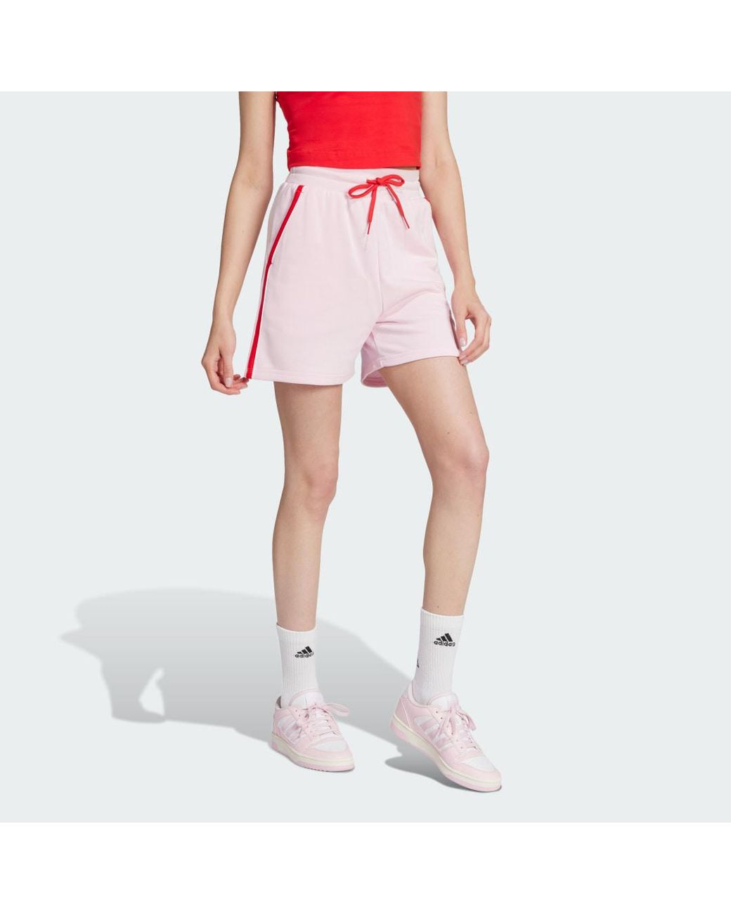 Adidas Pink Essentials Color Pop French Terry Shorts