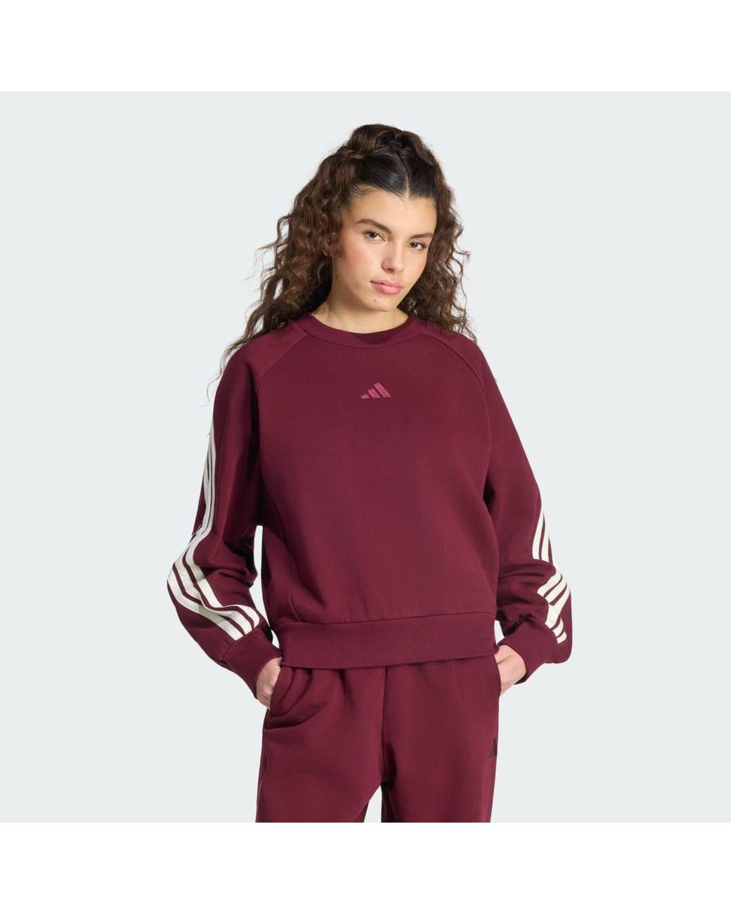 Adidas Red Kit 3-Stripes Sweatshirt