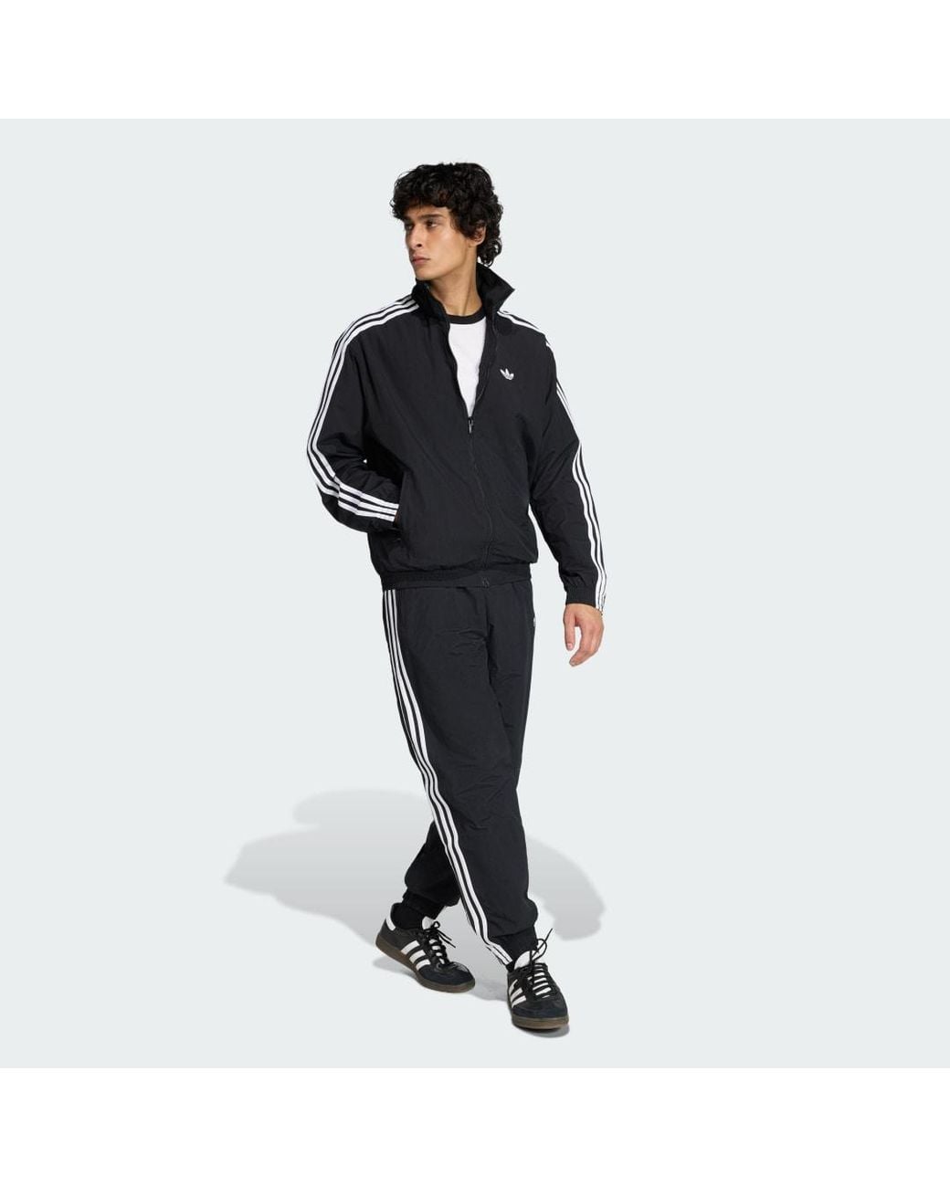 Adidas Black Firebird Woven Track Top for men