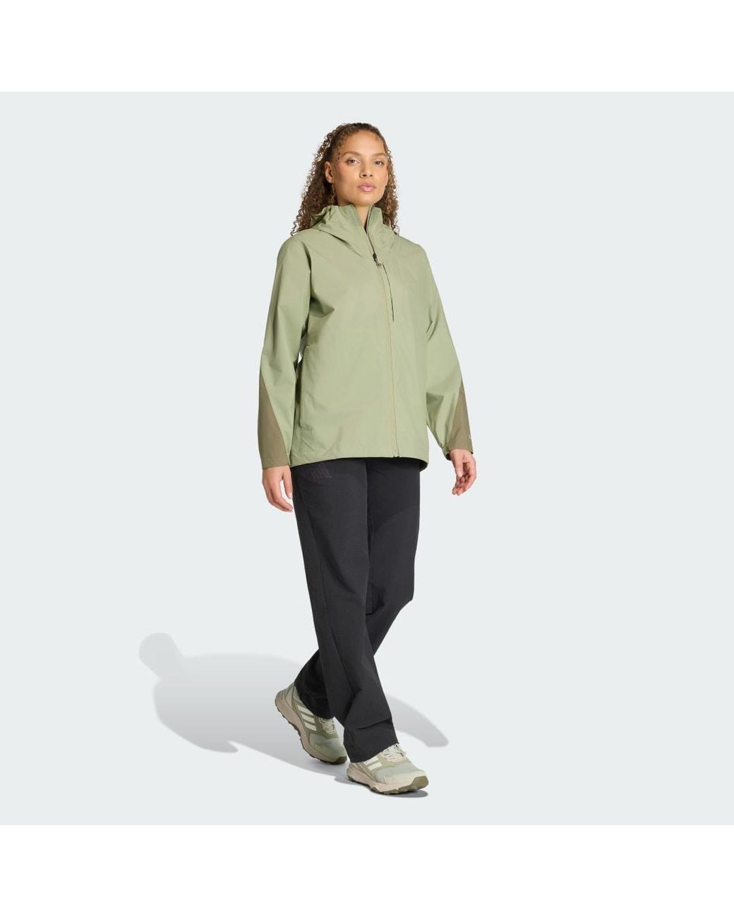 Adidas Green Terrex Multi 2.5 Layer Climaproof Rain Jacket