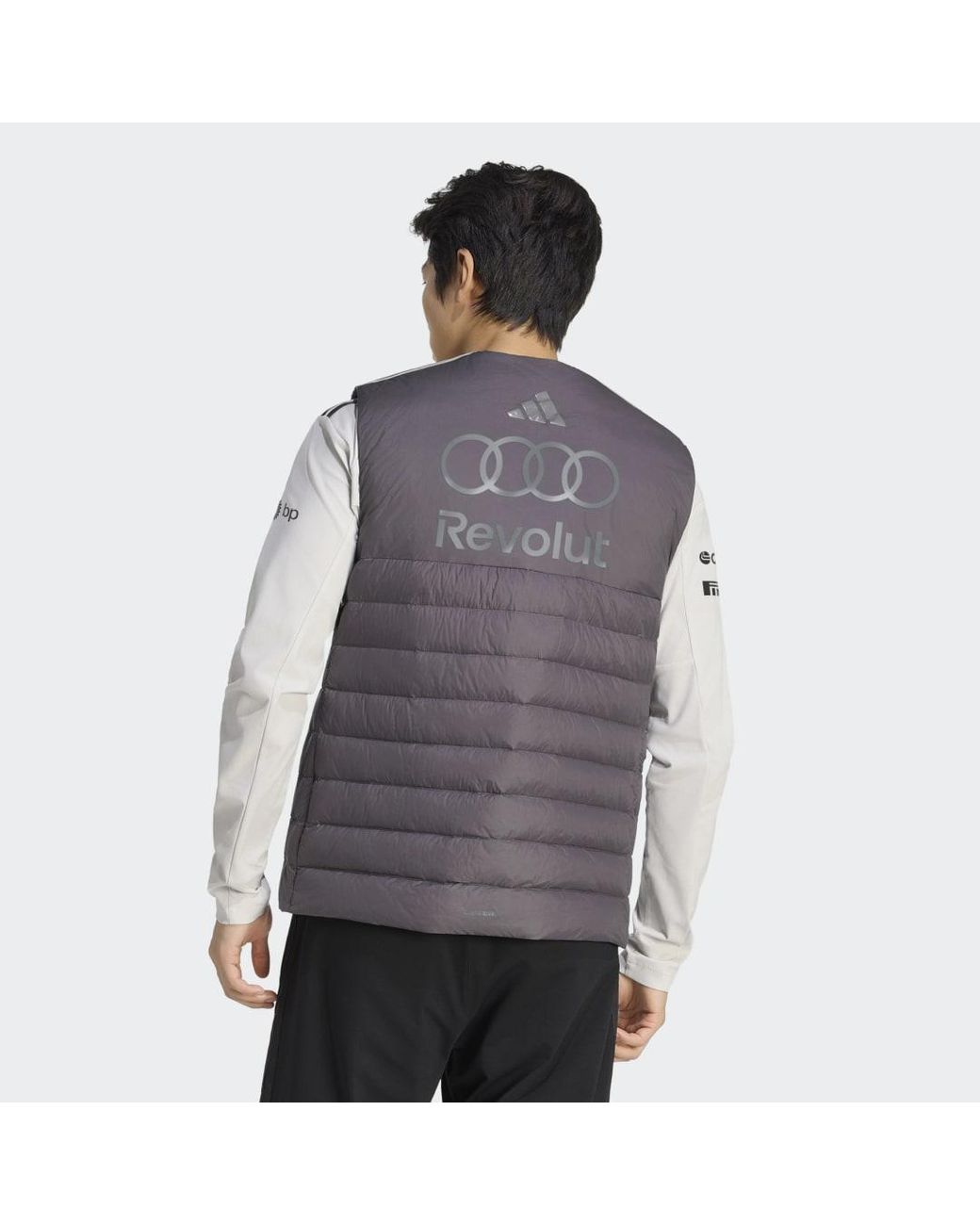 Adidas Gray Audi Revolut F1 Team Engineers &Amp; Marketing Padded Vest for men