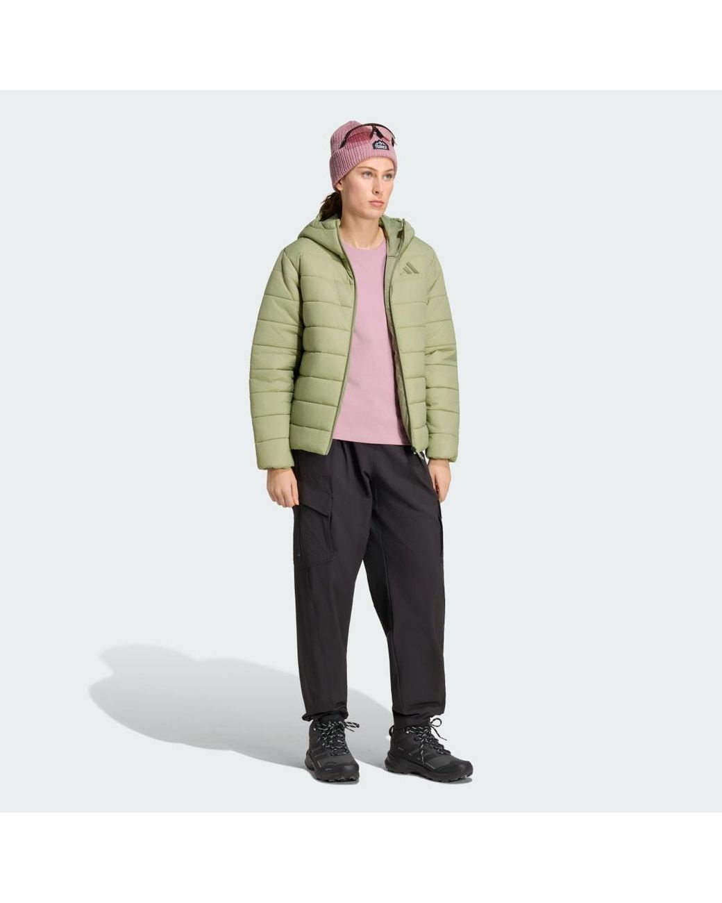 Adidas Green Terrex Multi Essentials Climawarm Insulated Hooded Jacket