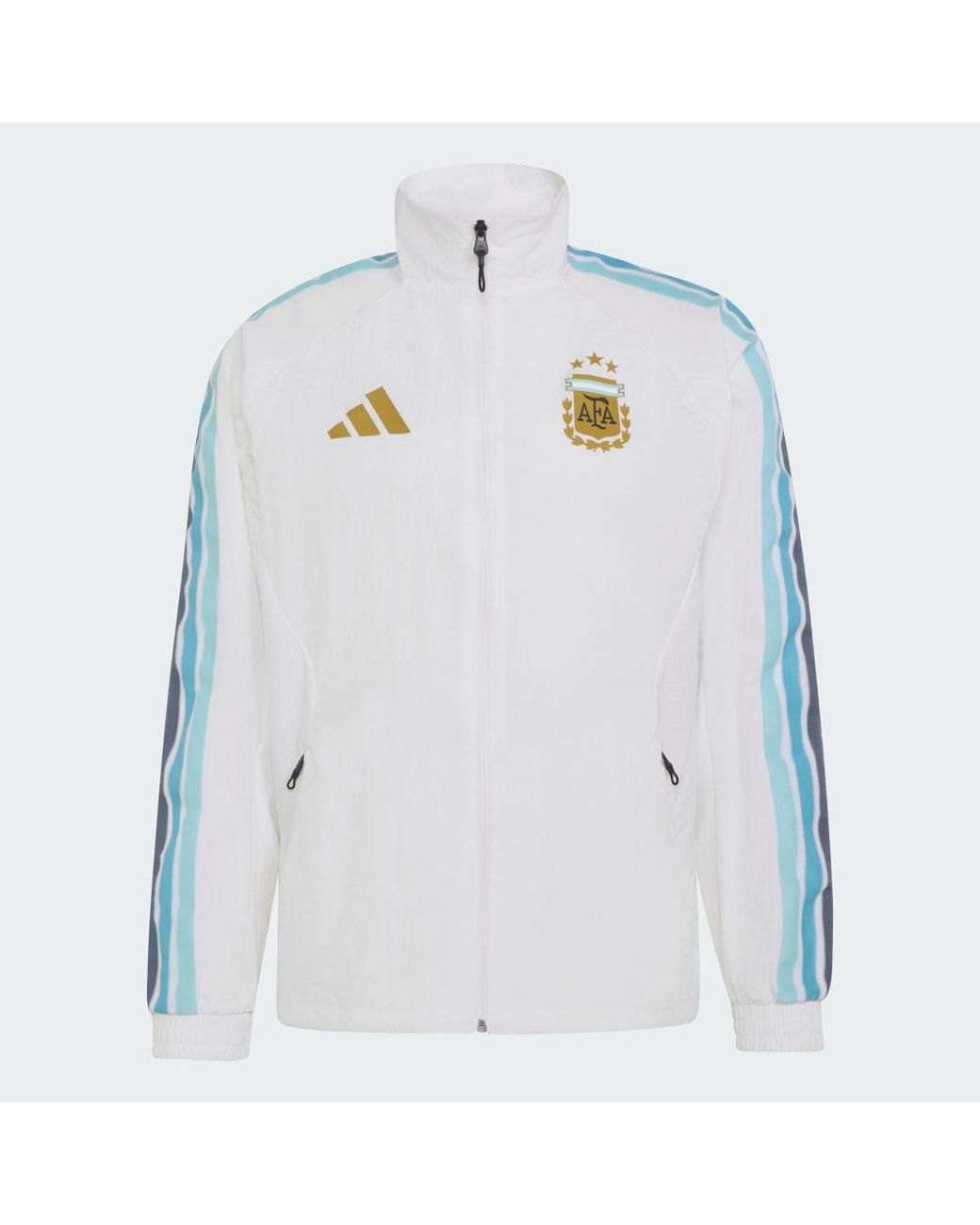 Adidas White Football Argentina Home Anthem Jacket Jz6285 for men