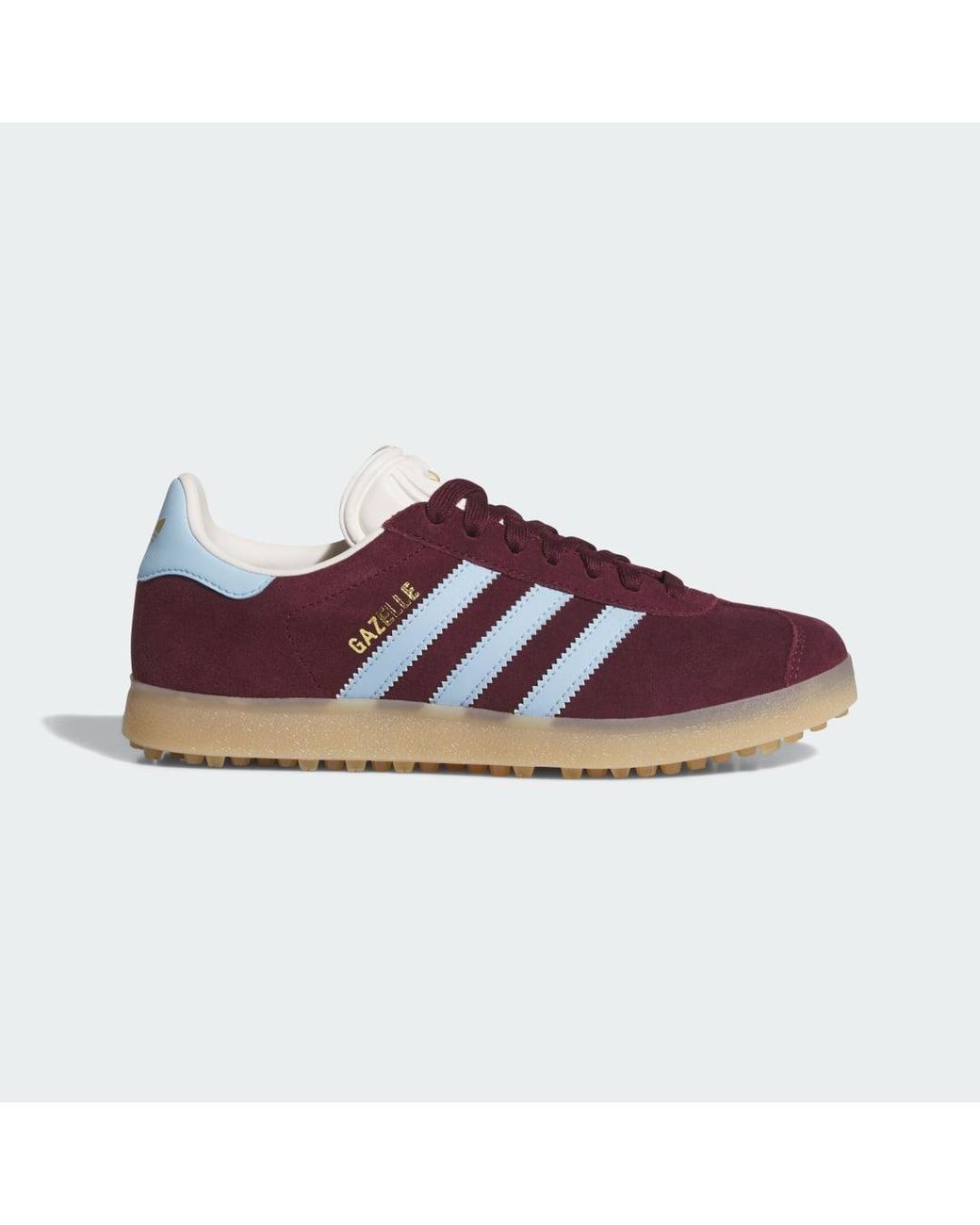 Adidas Multicolor Golf Gazelle Spikeless Golf Shoes Burgundy Kj8229