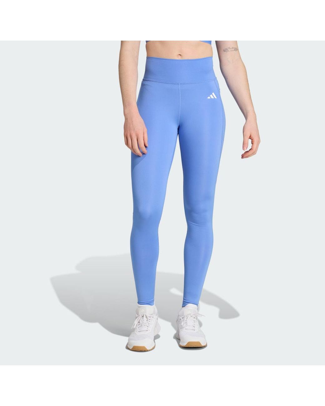 Adidas Blue Optimé Essentials Stash Pocket Full-Length Leggings