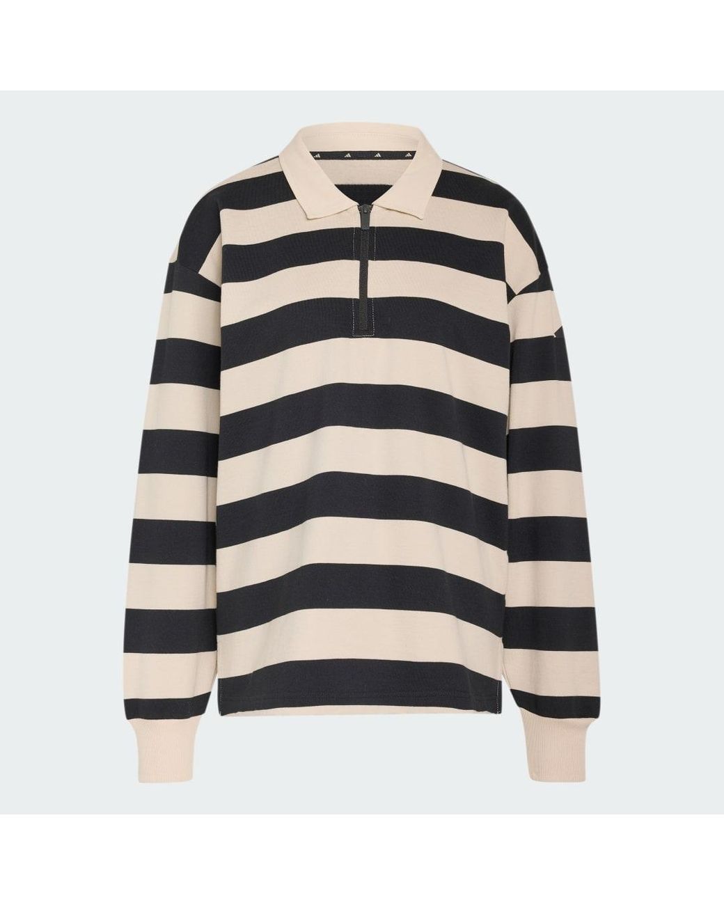 Adidas Black Essentials Contemporary French Terry Longsleeve Polo