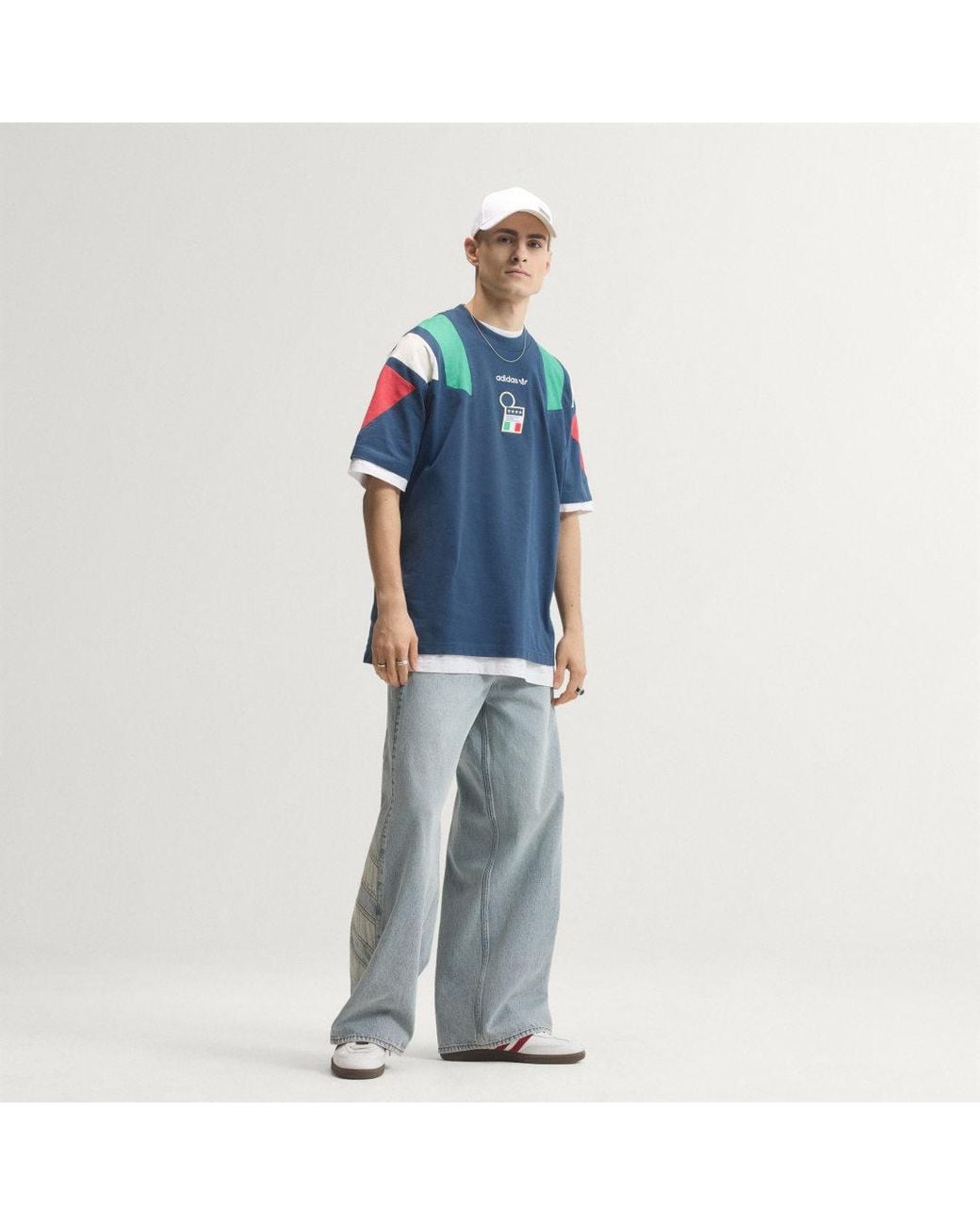 Adidas Blue Italy Eqt T-Shirt for men