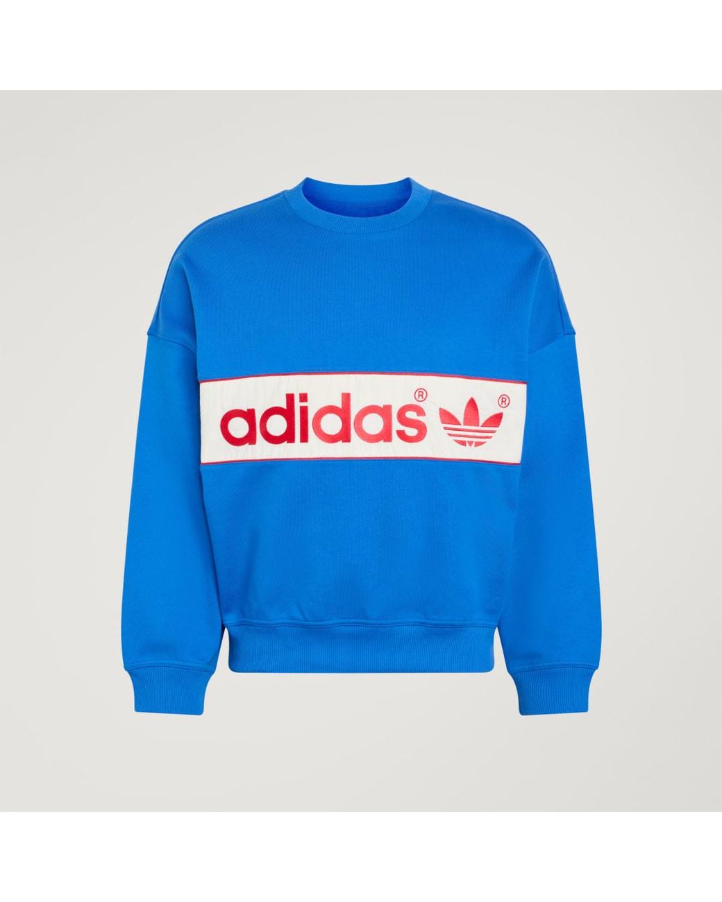 Adidas Blue Adisignature Ny Crewneck Sweatshirt