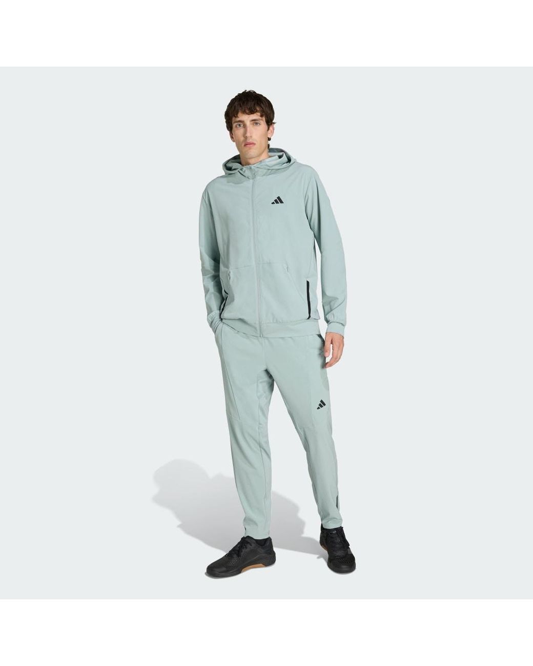 Adidas Blue D4T Workout Joggers for men