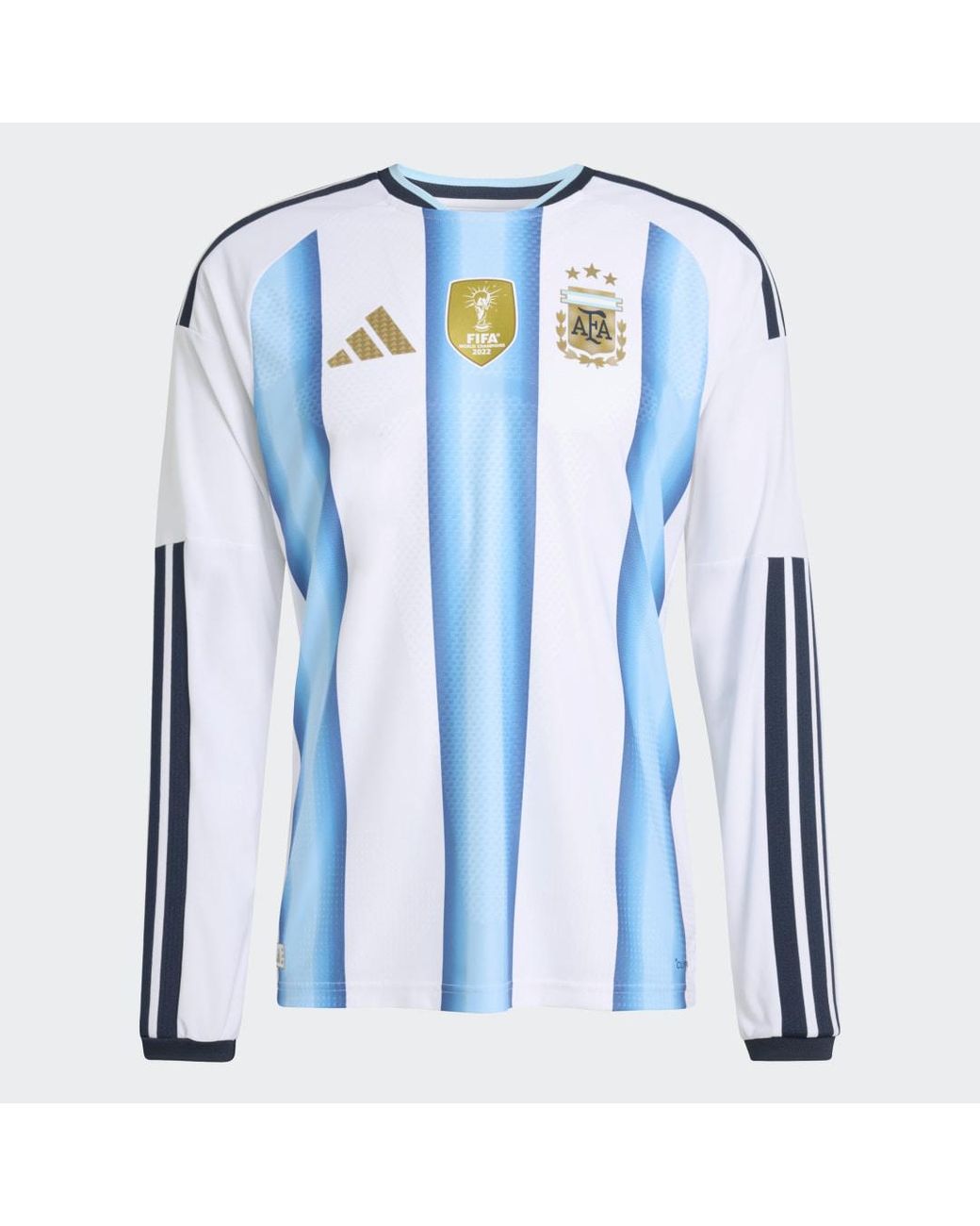 Adidas Blue Argentina 26 Home Authentic Long Sleeve Jersey for men