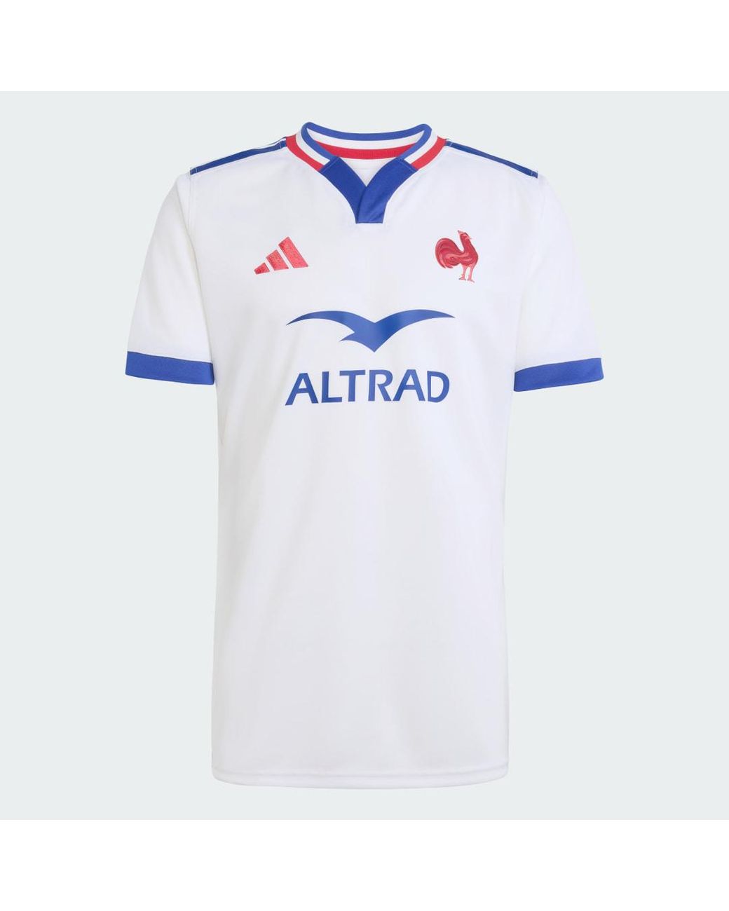 Adidas White France Rugby Alternate Replica Jersey for men