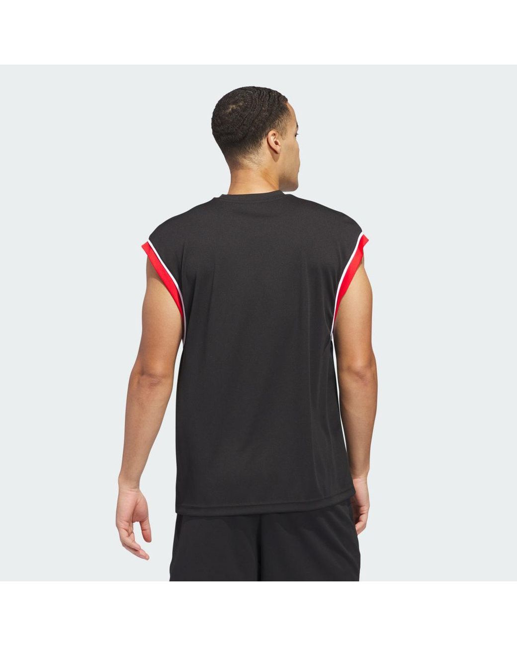 Adidas Black Basketball All-World Sleeveless Tank Top for men