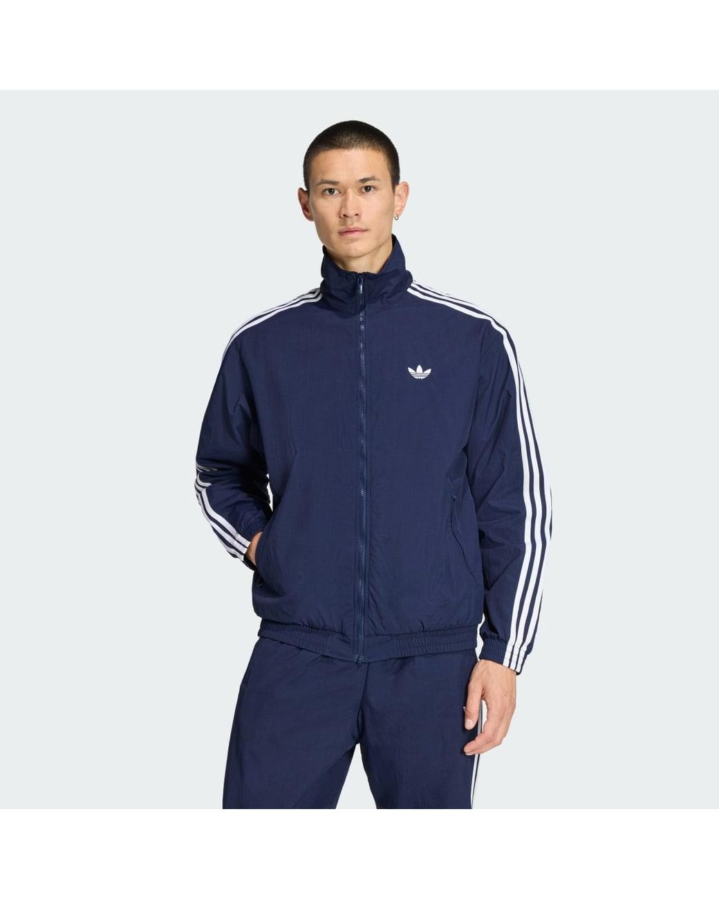 Adidas Blue Firebird Woven Track Top for men
