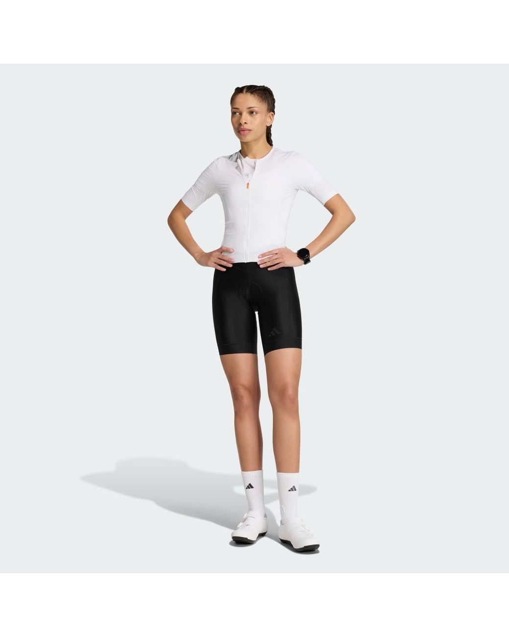 Adidas White Tempo Cycling Jersey