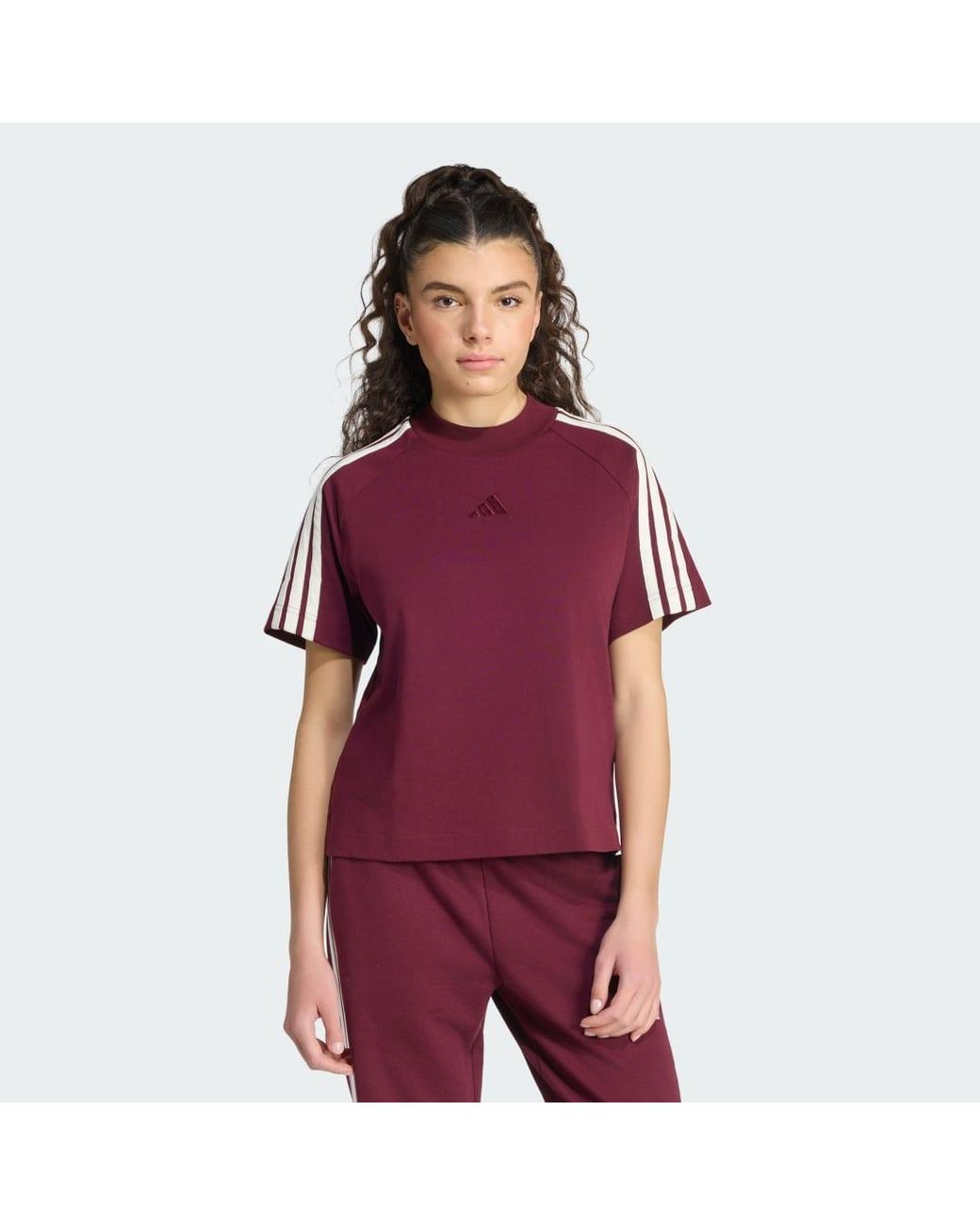 Adidas Red Kit 3-Stripes T-Shirt