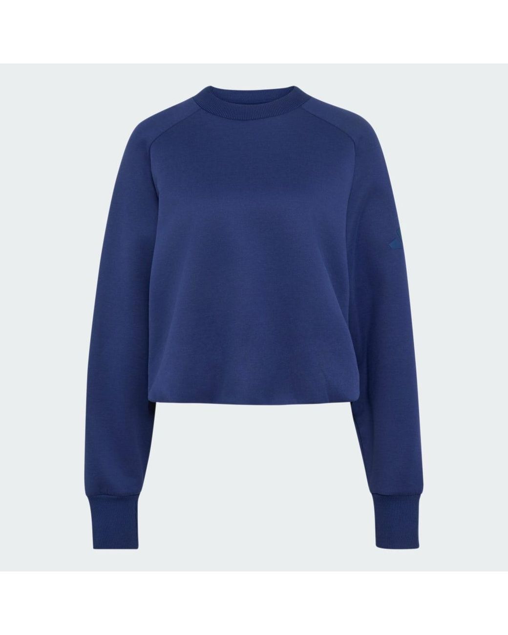 Adidas Originals Blue Soft Lux Winter Knit Sweatshirt