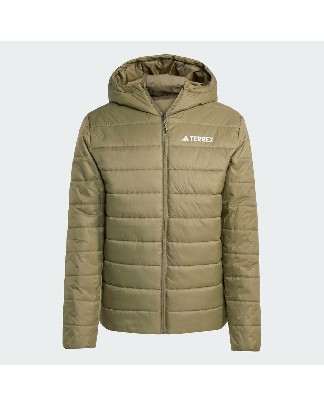 Adidas Green Terrex Multi Essentials Climawarm Insulated Hooded Jacket for men