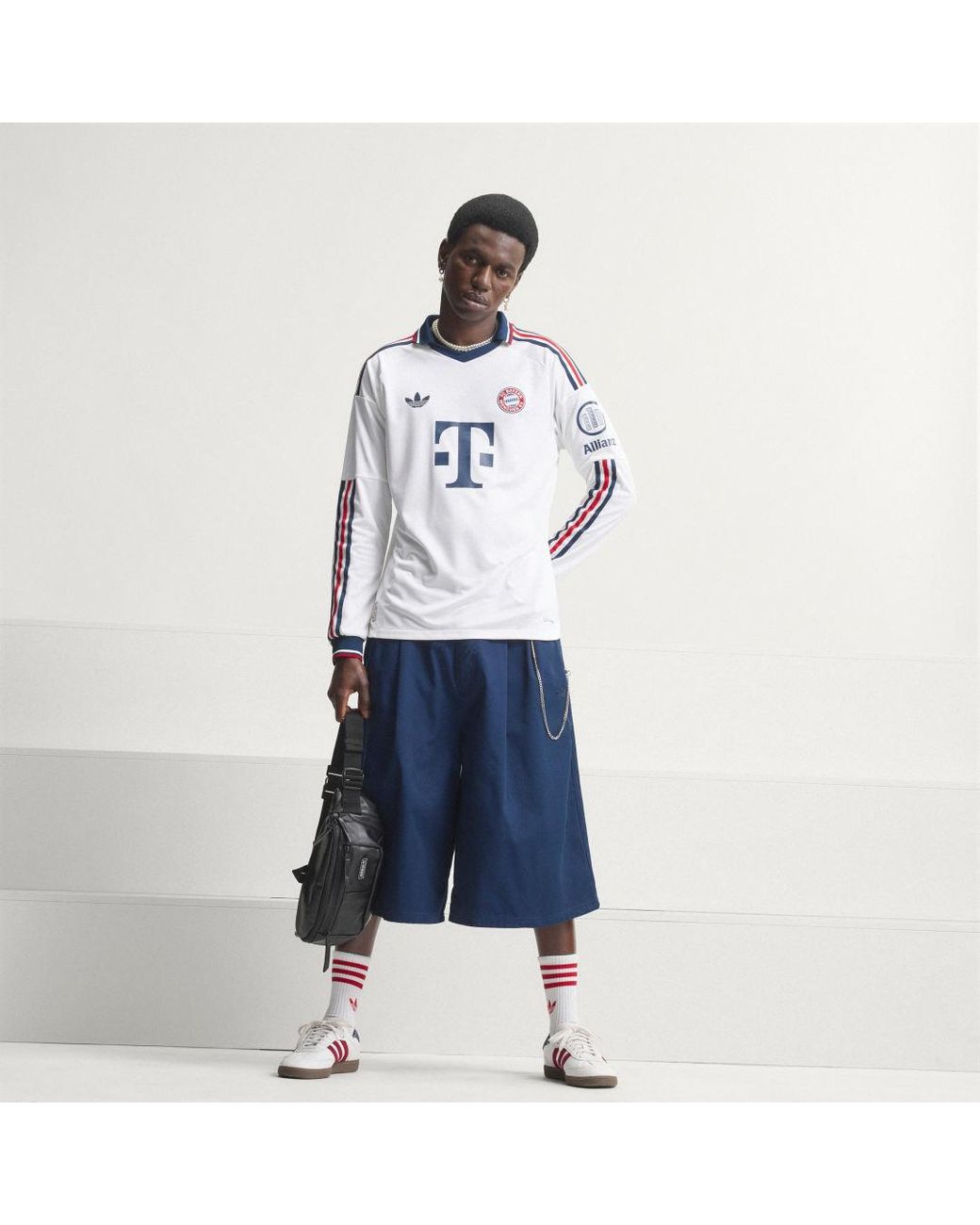 Adidas Blue Fc Bayern 26/27 Away Authentic Jersey Longsleeve for men
