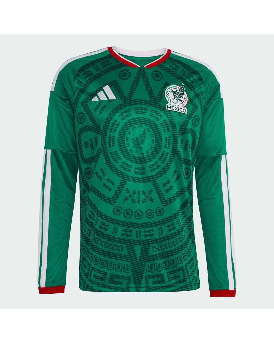 Adidas Originals Green Mexico 26 Home Long Sleeve Jersey for men