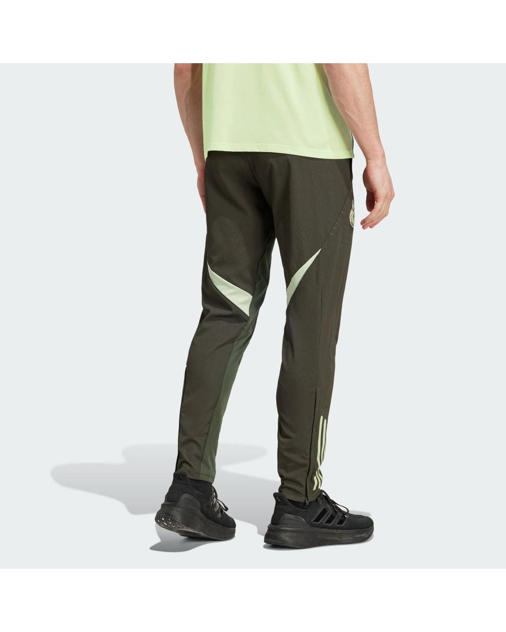 Adidas Green Real Madrid Tiro 25 Competition Presentation Tracksuit Bottoms for men