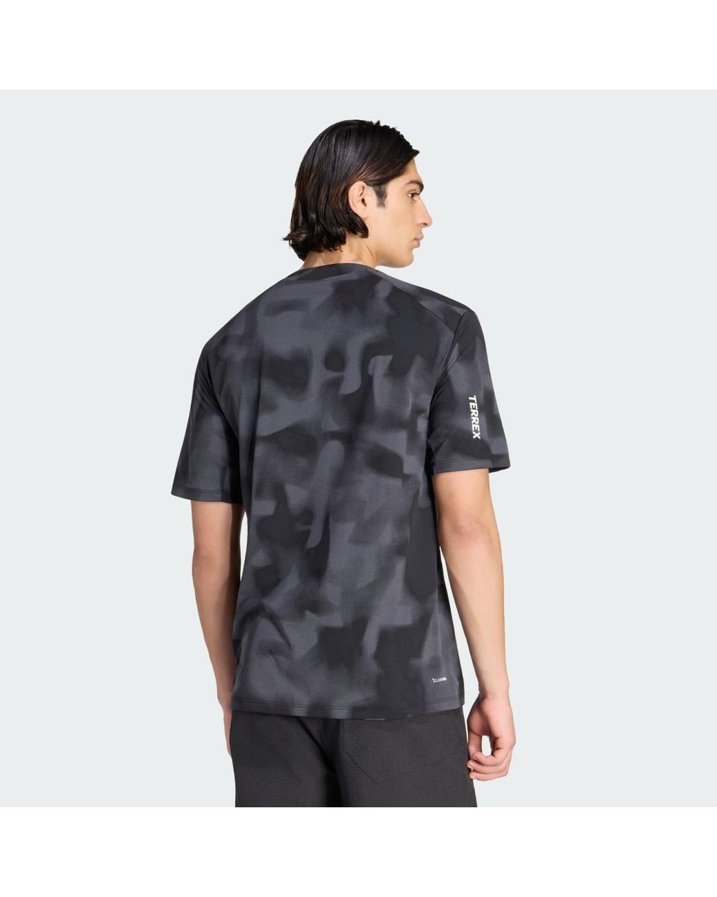 Adidas Gray Terrex Multi Climacool Printed T-Shirt for men