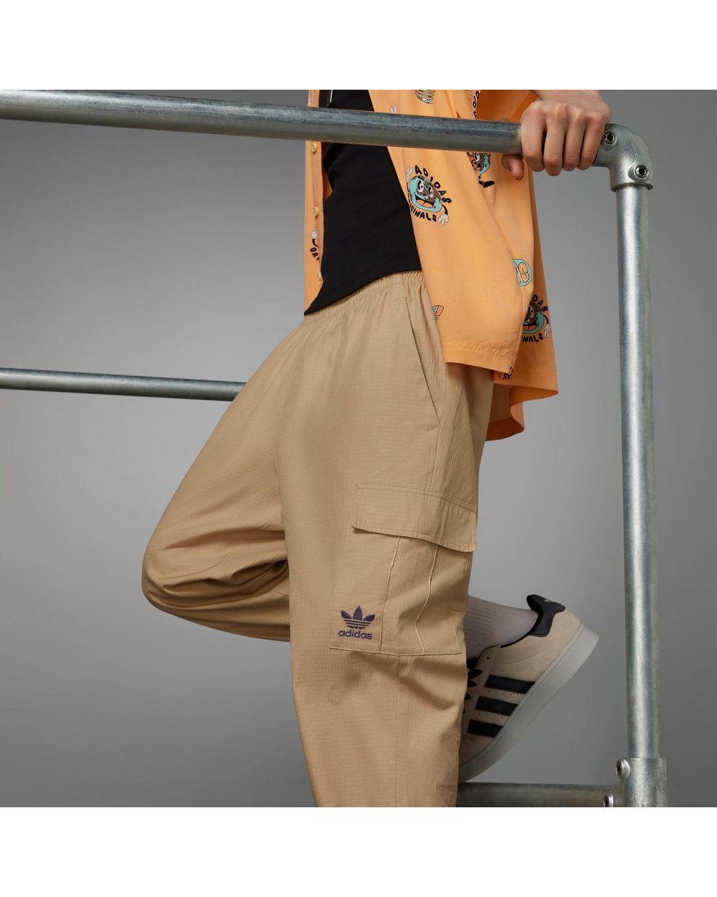 adidas Enjoy Summer Cargo Trousers in Natural for Men | Lyst UK