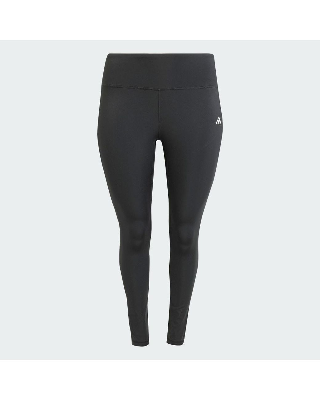 Adidas Gray Optime Essentials Stash Pocket Full-Length Leggings (Plus Size)