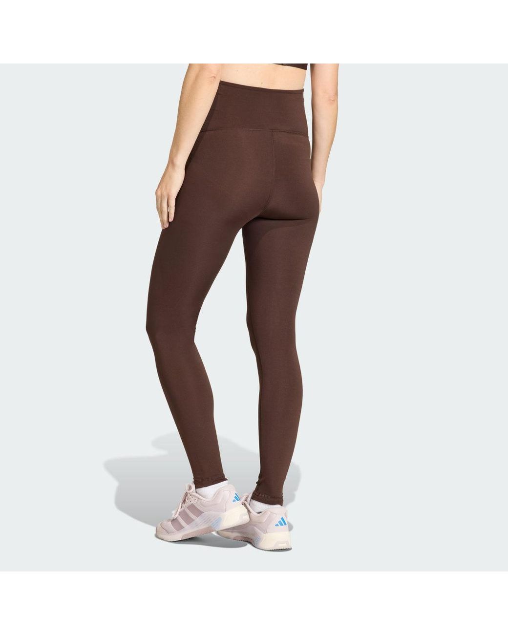 Adidas Brown Optime Essentials Workout Full Length Leggings Maternity
