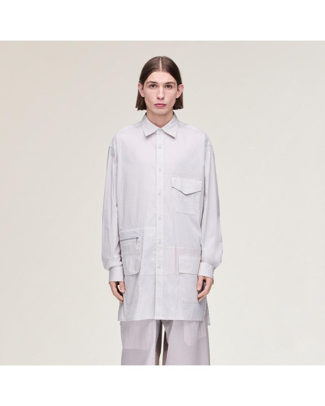 Adidas White Y-3 Ut Long Sleeve Shirt for men