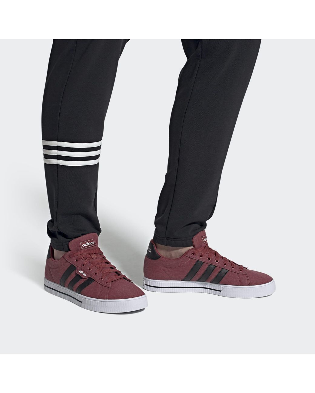 adidas Mens Daily 3.0 Skate Shoe in Red 