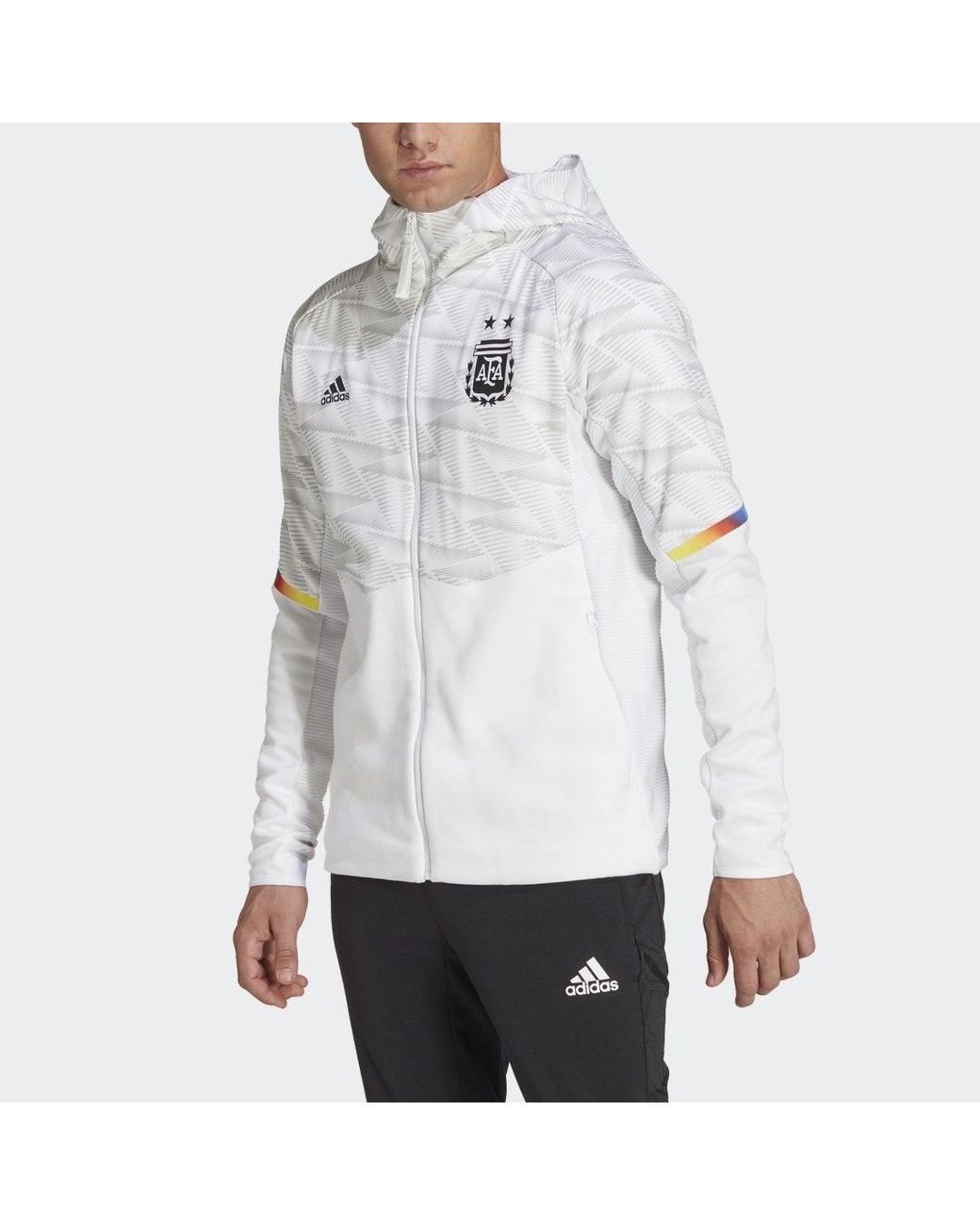 Veste à capuche entièrement zippée Argentine Game Day Travel adidas pour  homme en coloris Blanc | Lyst