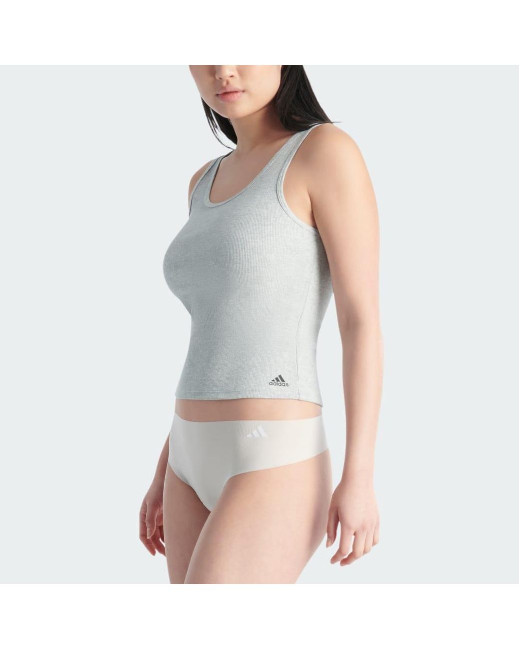 Adidas Blue Active Micro Flex 3 Pack Thong Underwear