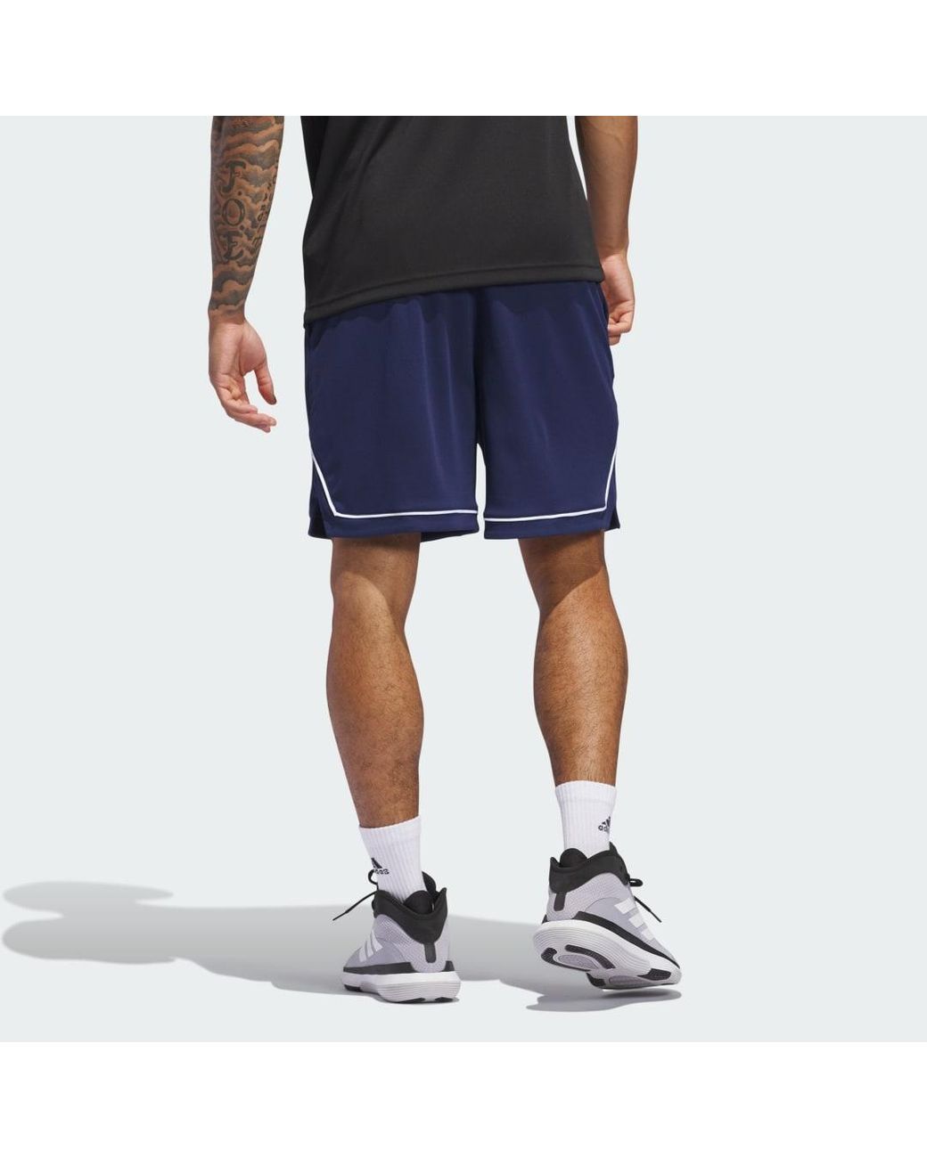 Adidas Originals Blue Basketball Badge Of Sport Shorts for men