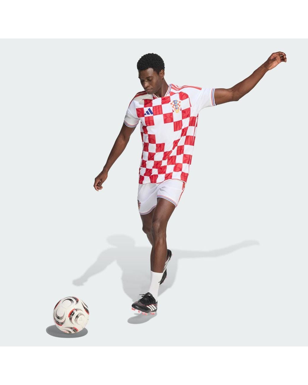 Adidas Red Croatia 26 Home Shorts for men