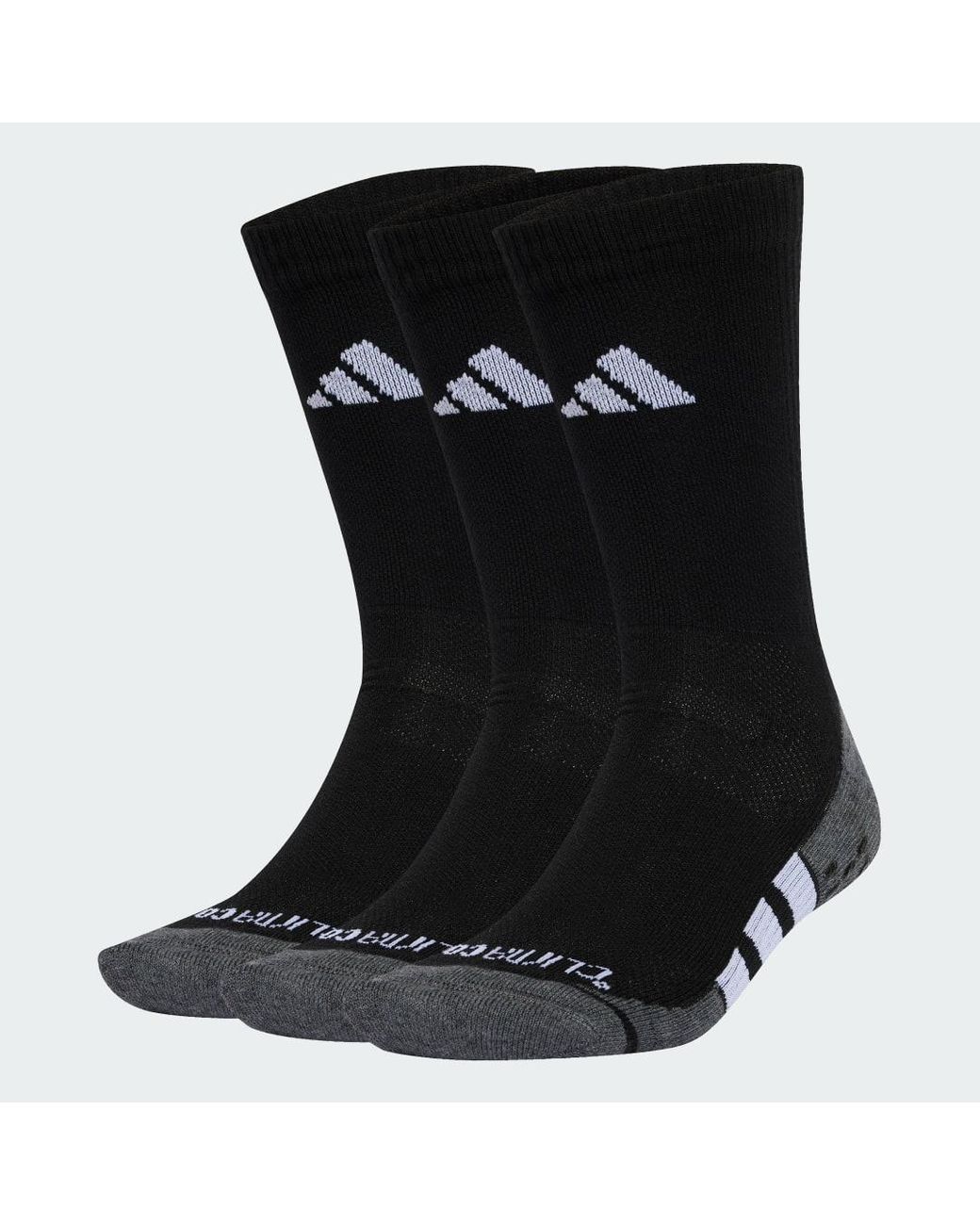 Adidas Black Performance Grip Climacool Cushioned Crew Socks 3 Pairs