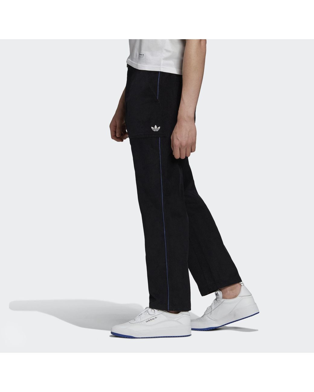 adidas Corduroy Joggers in Black for 