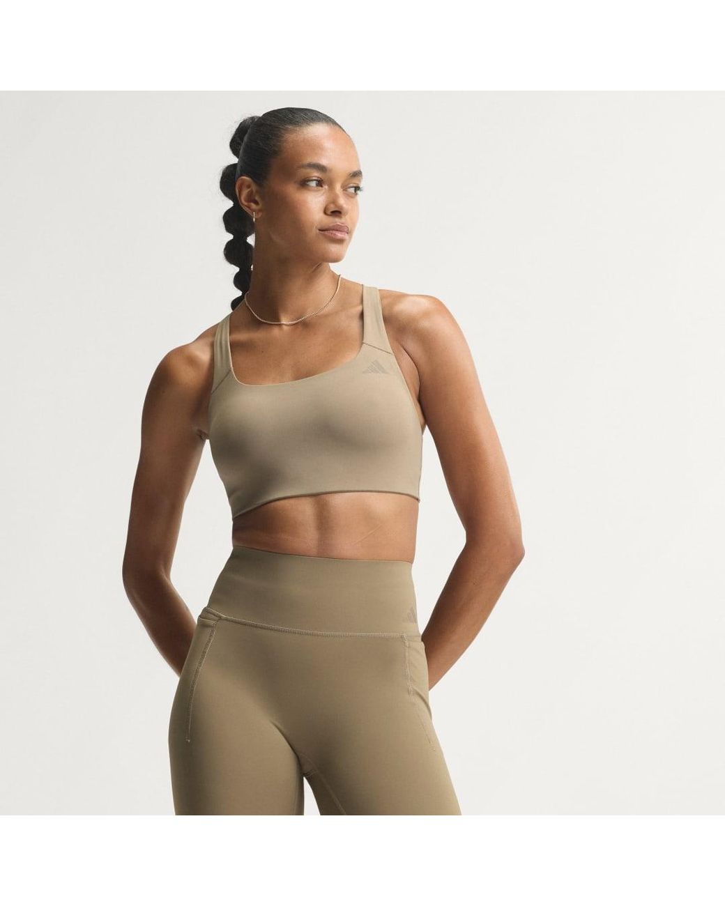Adidas Green Optime Workout Medium Support Bra