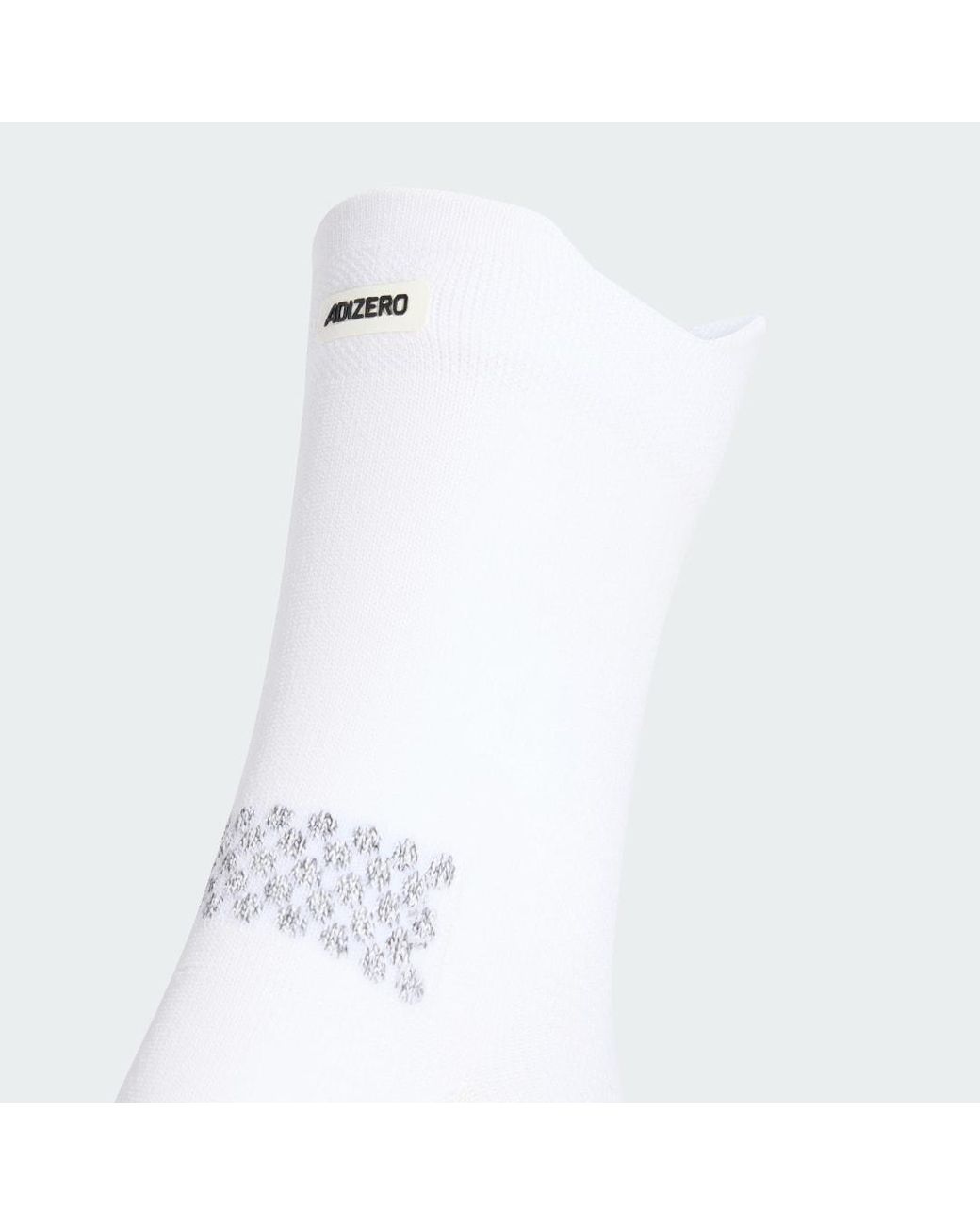 Adidas White Running Adizero Quarter Sock