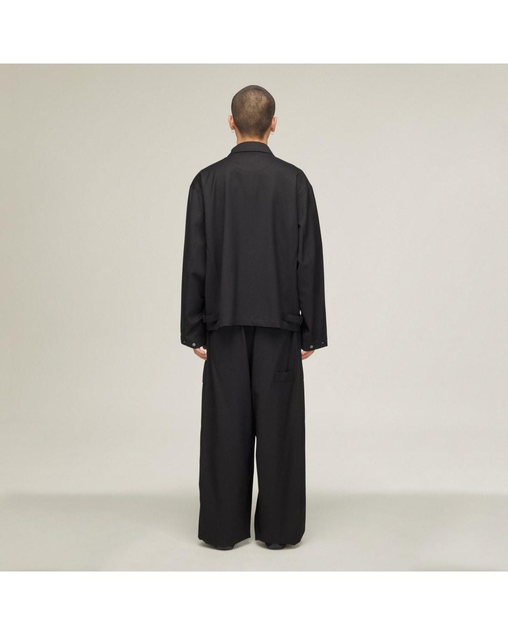 Adidas Black Y-3 Wool Tailored Blouson Jacket for men