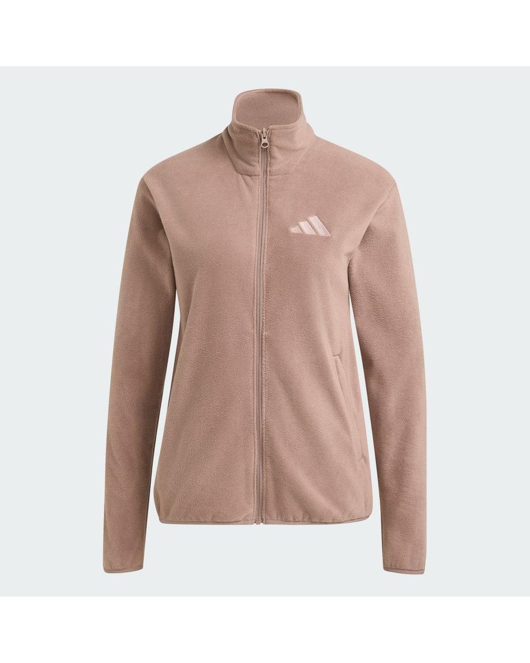Adidas Brown Terrex Multi Essentials Full Zip Fleece Jacket