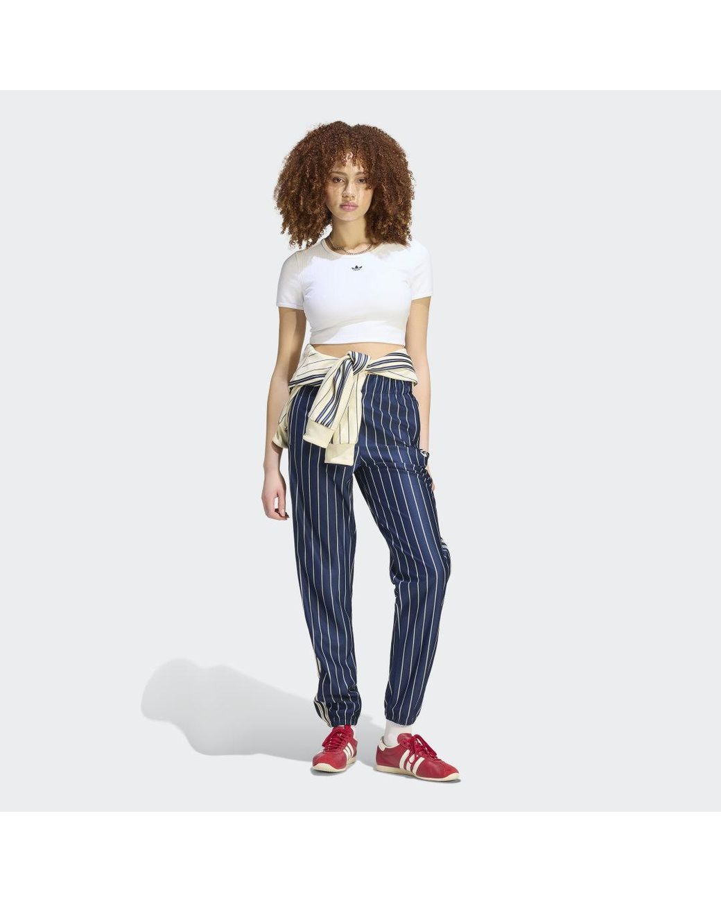 Adidas Blue Pinstripe Firebird Track Pant
